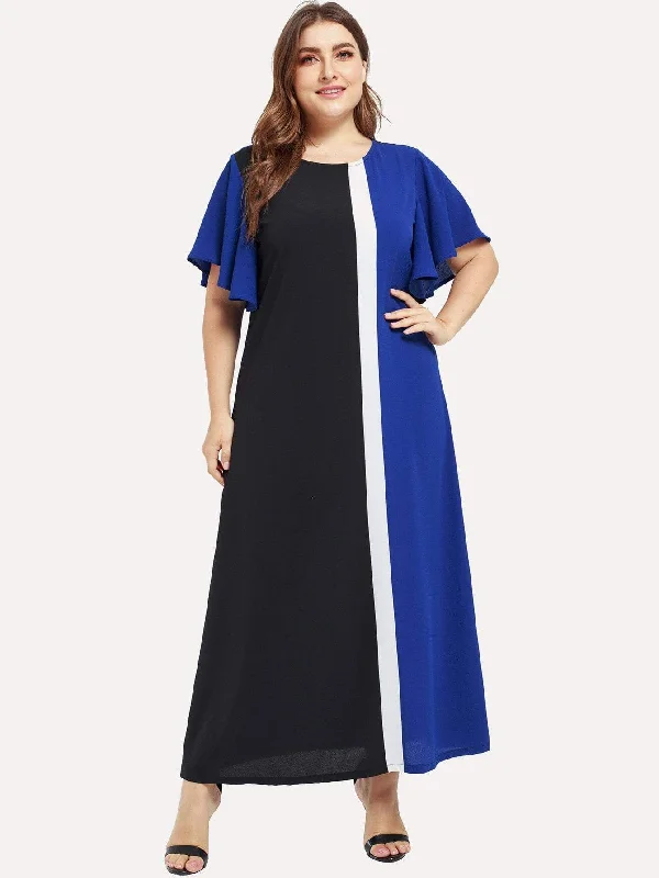 Limited - Edition Drops Plus Cut And Sew Butterfly Sleeve Maxi Dress