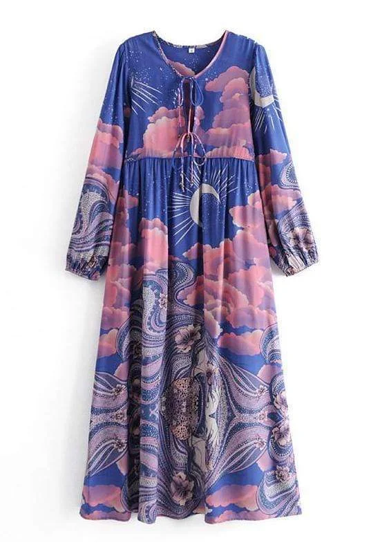 Trendy Street Style Attire GALAXY Maxi Dress