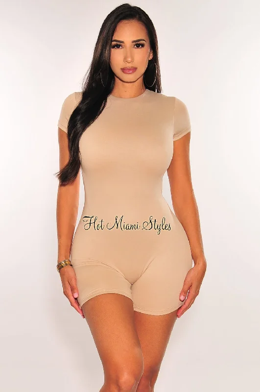 Forward Trendsetter HMS Essential: Nude Perfect Fit Double Lined Short Sleeve Romper