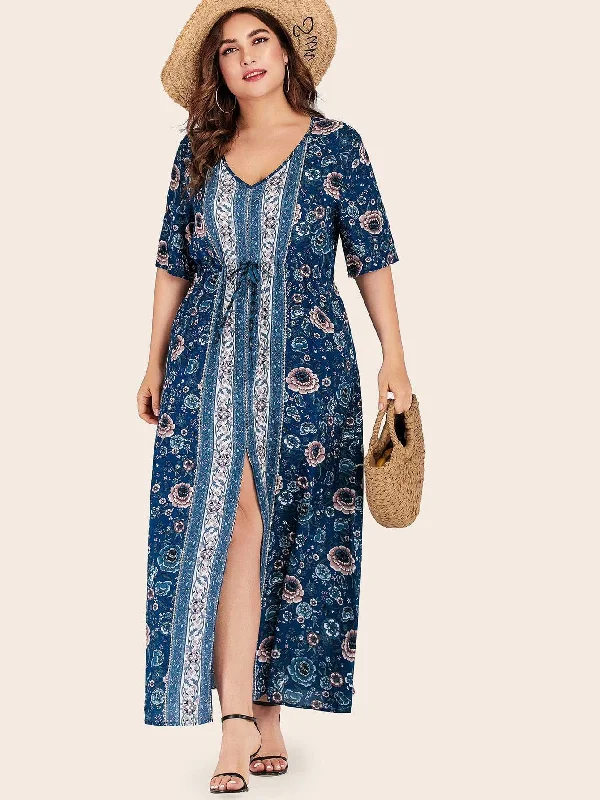 Signature Style Essentials PLUS SIZE Positano Maxi Dress