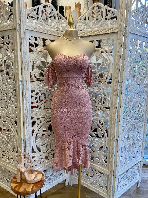 Buy More, Save More Lace Midi Dress