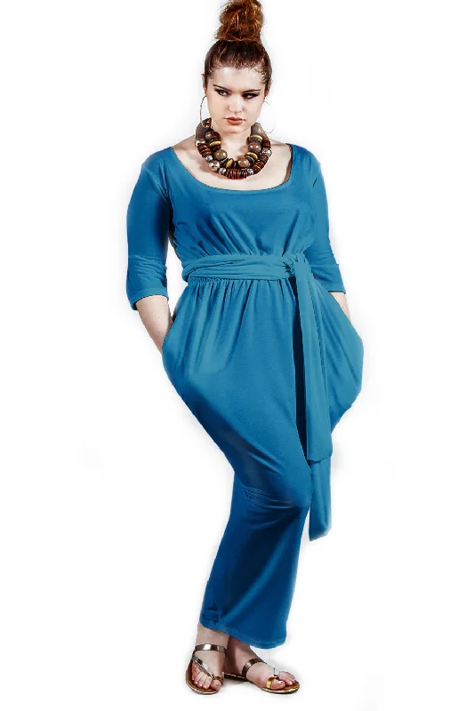 Shop Our Looks Mid Sleeved Scoop Neck Slouch Maxi Dress- JIBRI