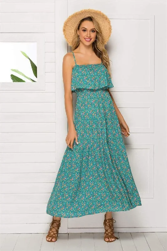 All Season Fashion Collection IRIS Maxi Dress - Green