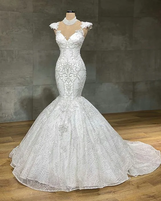 Flash Sale White lace long wedding dress white formal prom dress     cg23900