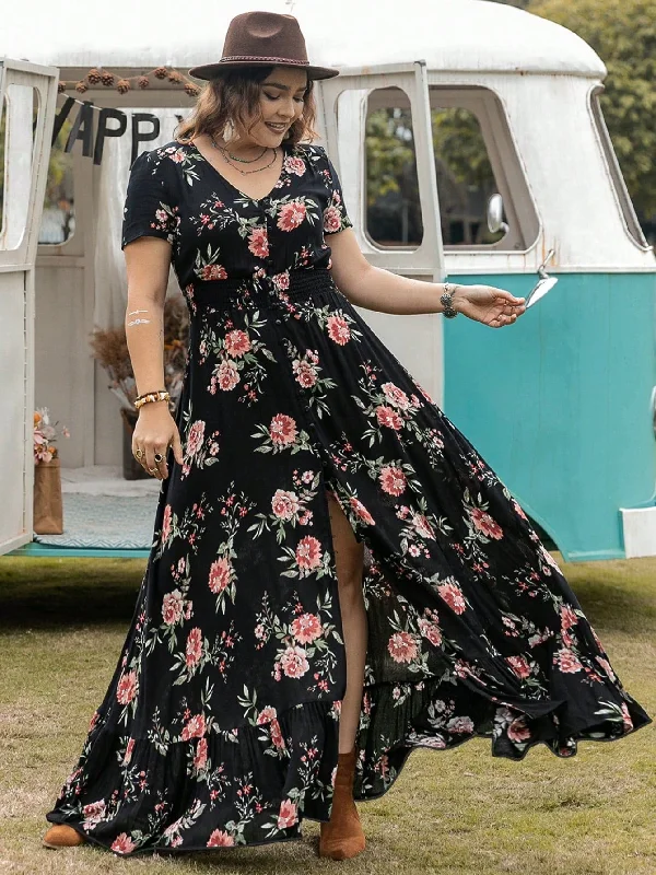 Essentials On Sale PLUS SIZE Evan Maxi Dress - Black