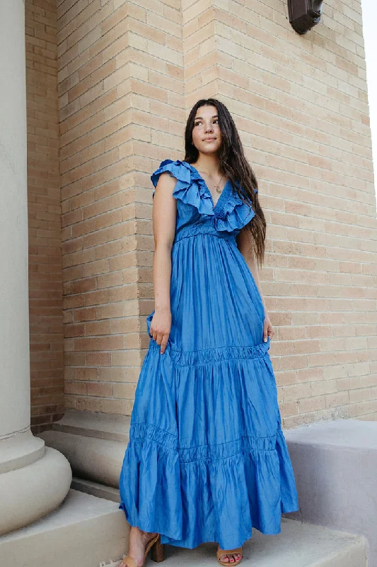 Spring Fashion Victoria Ruffle Tiered Maxi Dress