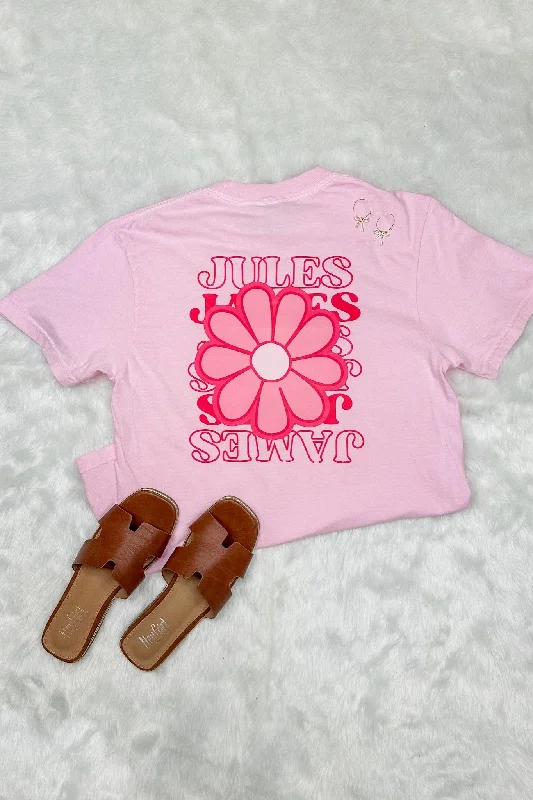 Fashion For Every Occasion J&J Pink Flower Power Graphic Tee