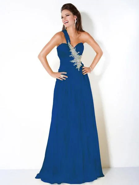 You'Ll Love Us Because Jovani 111042 Size 14 Royal Long One Shoulder Formal Prom Dress A Line Gown