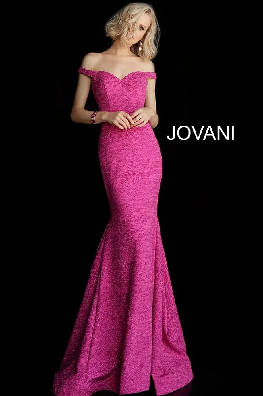 Special Offer For You Jovani 60122 sz 14 Fuchsia Iridescent Shimmer Mermaid Prom Dress Glitter Gown