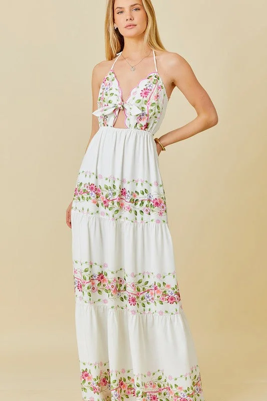 Weekend Special Cartagena Embroidered White Maxi Dress