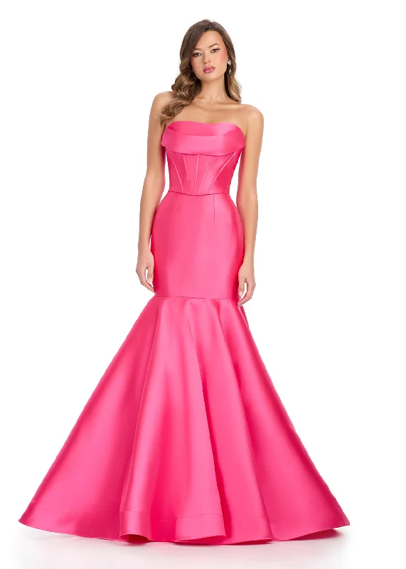 Buy More, Save More Ashley Lauren 11908 Size 8 Fuchsia Mikado Mermaid Corset Prom Dress Two Piece Formal Pageant Gown Cowl Neck