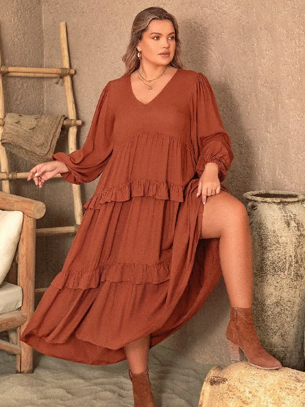 Massive Selection Sale PLUS SIZE Vella Maxi Dress - Tan