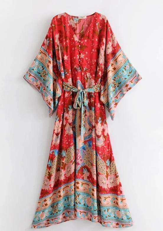 Elegant Simplicity Wardrobe REALM Kimono Maxi Dress