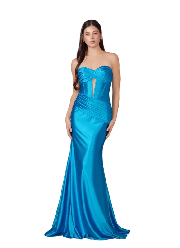 Athleisure Wear Promotion Nox Anabel T1500 Size 2 Ocean Long Formal Corset Dress Cut Out Strapless Prom Evening Gown Sweetheart