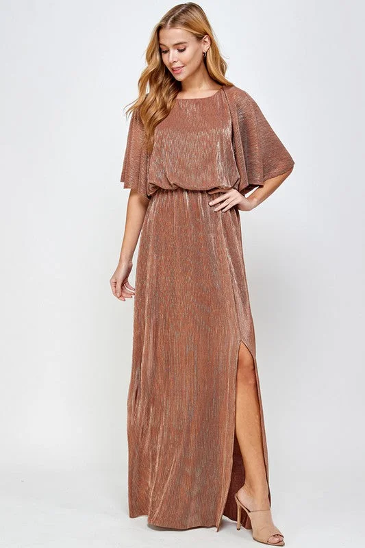 Limited Quantities Abigail Maxi Dress in Bronze