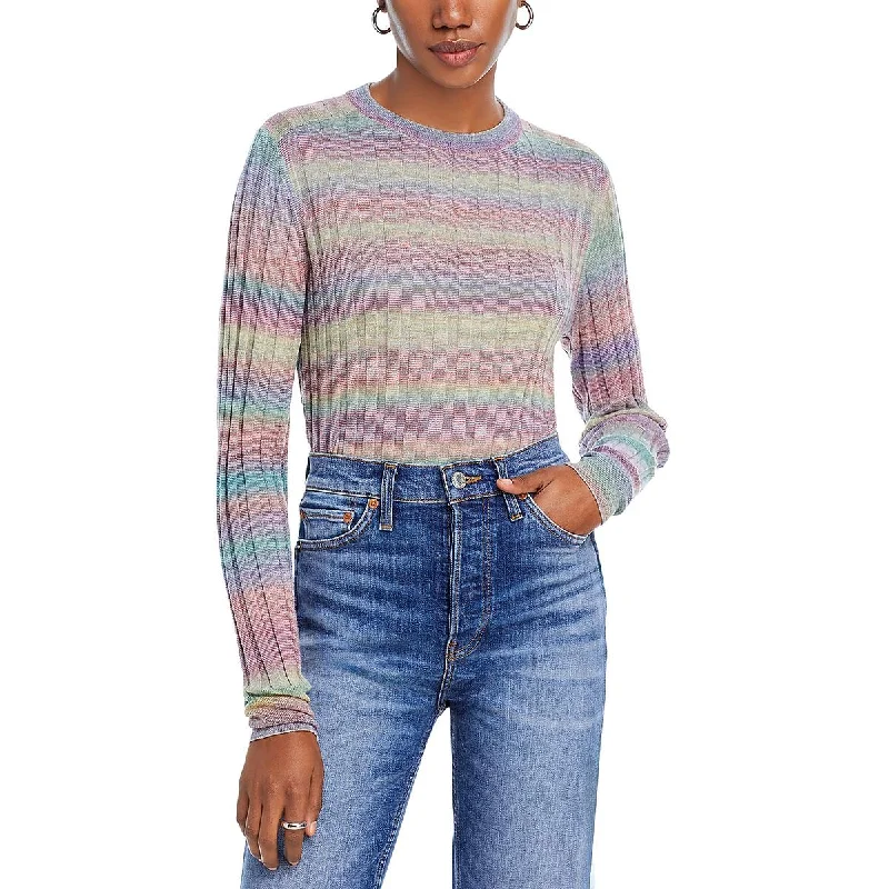 Coastal Beach - Inspired Style Womens Wool Ombre Crewneck Sweater