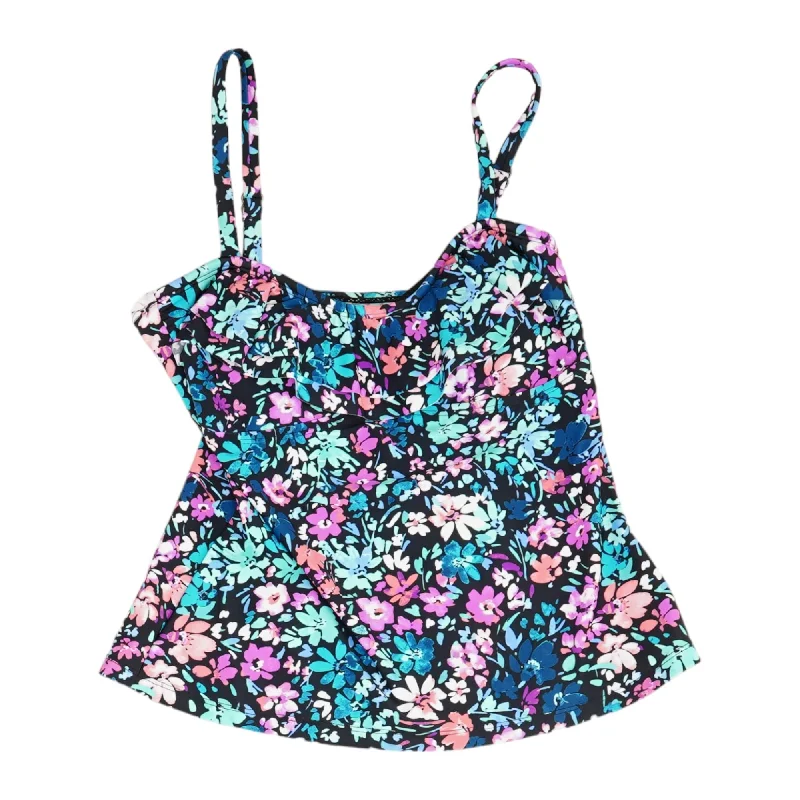 Holiday Glam Multi Floral Swim Top