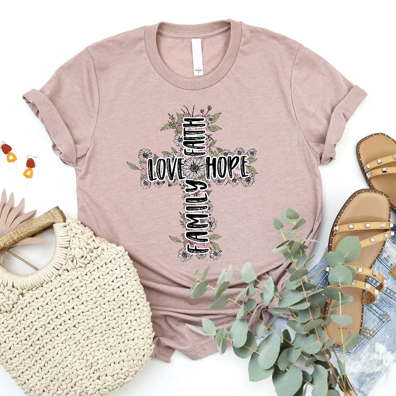 Break Fashion Norms Faith Hope Love Family Tee