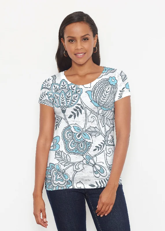 Special Offer Namaste Floral (13366) ~ Signature Short Sleeve Scoop Shirt