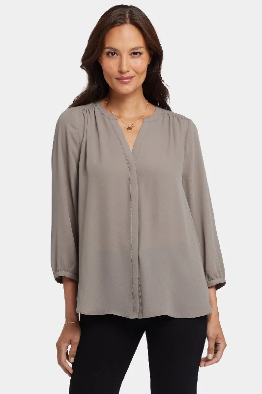 Durable Fashion Picks Pintuck Blouse - Saddlewood