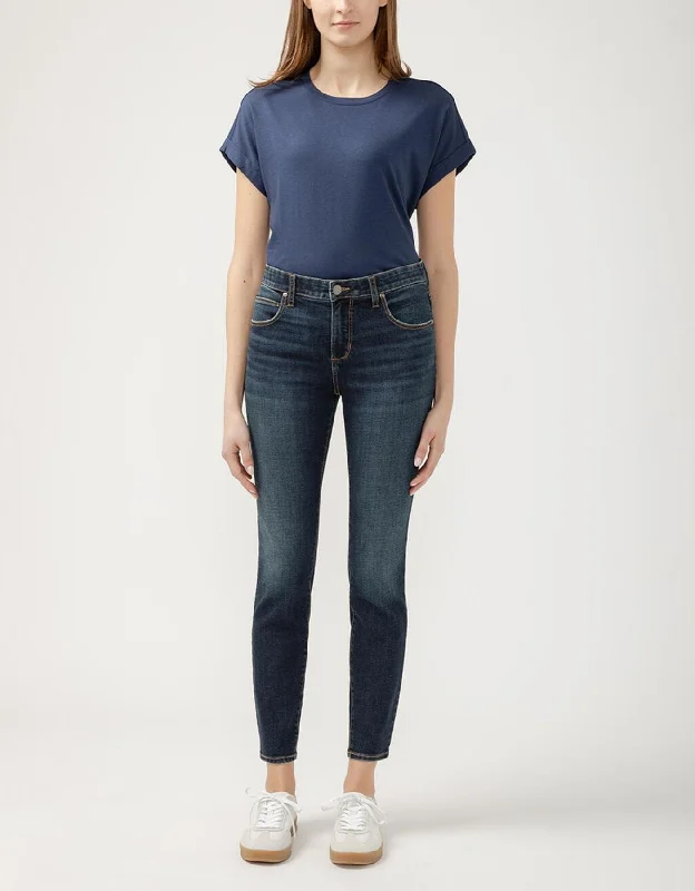 Versatile Wardrobe Essentials Jag Cecilia Mid Rise Skinny Pants BRISK BLUE