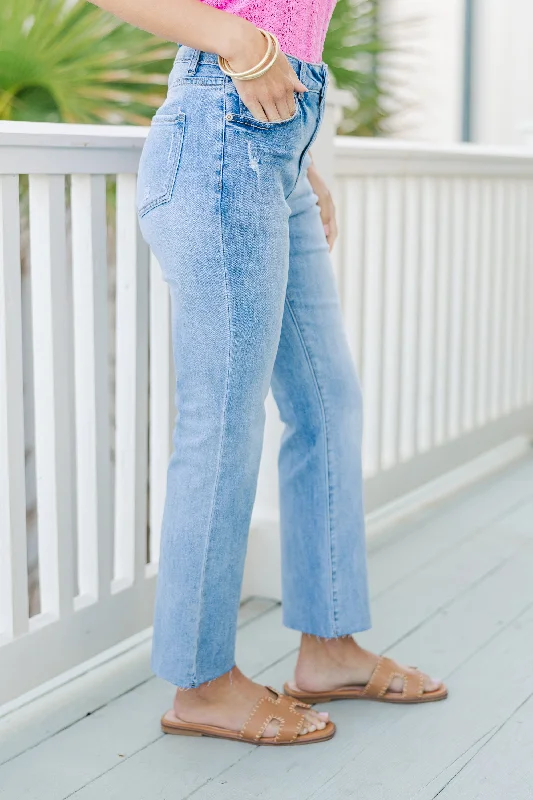 Style Beyond Borders Feeling Your Best Light Wash Straight Leg Jeans