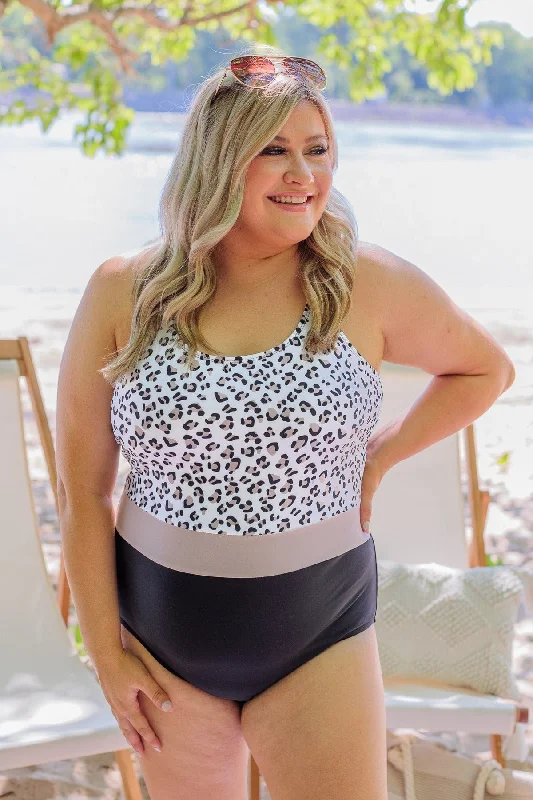 Huge Discounts This Week Ocean Outings One-Piece Swimsuit- Black & Leopard