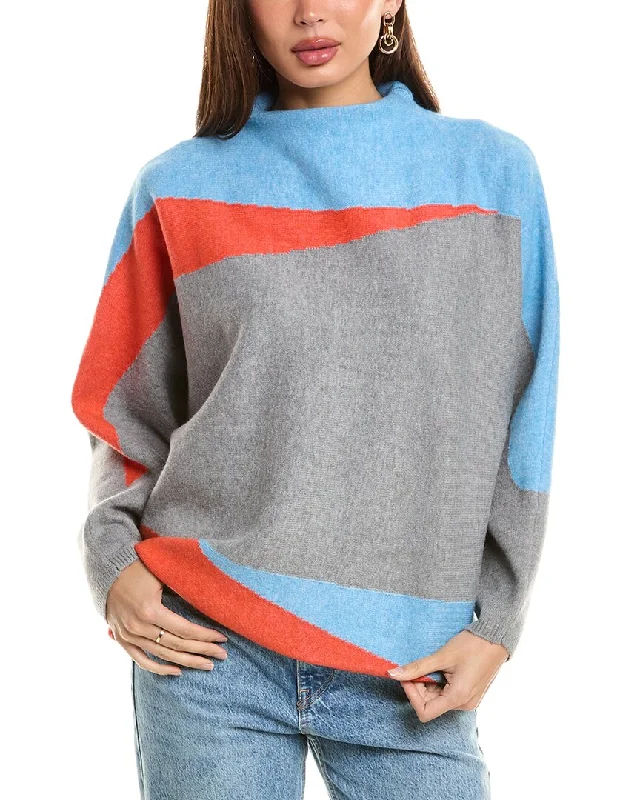 Current Trends Maronie Mock Neck Dolman Wool-Blend Sweater