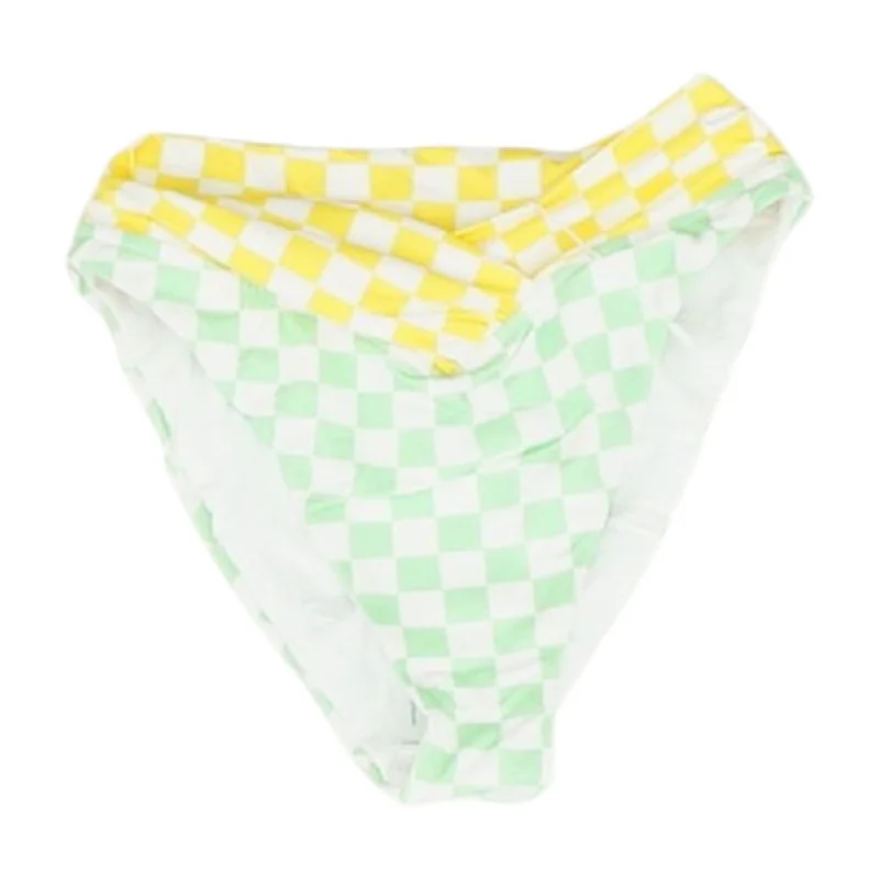 Casual Chic White Check Swim Bottom