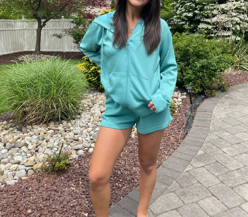 Budget Friendly Fashion Cloud Shorts In Marine Green