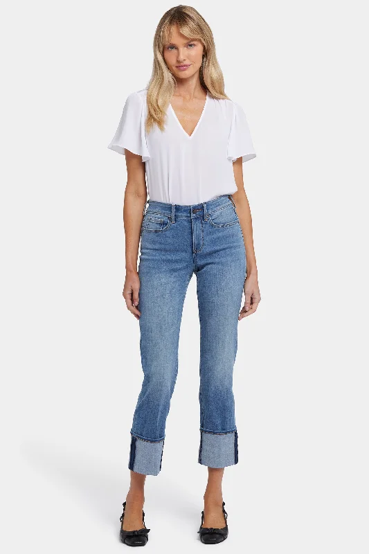 Comfort Meets Fashion Marilyn Straight Jeans In Petite - Barcelona Breeze