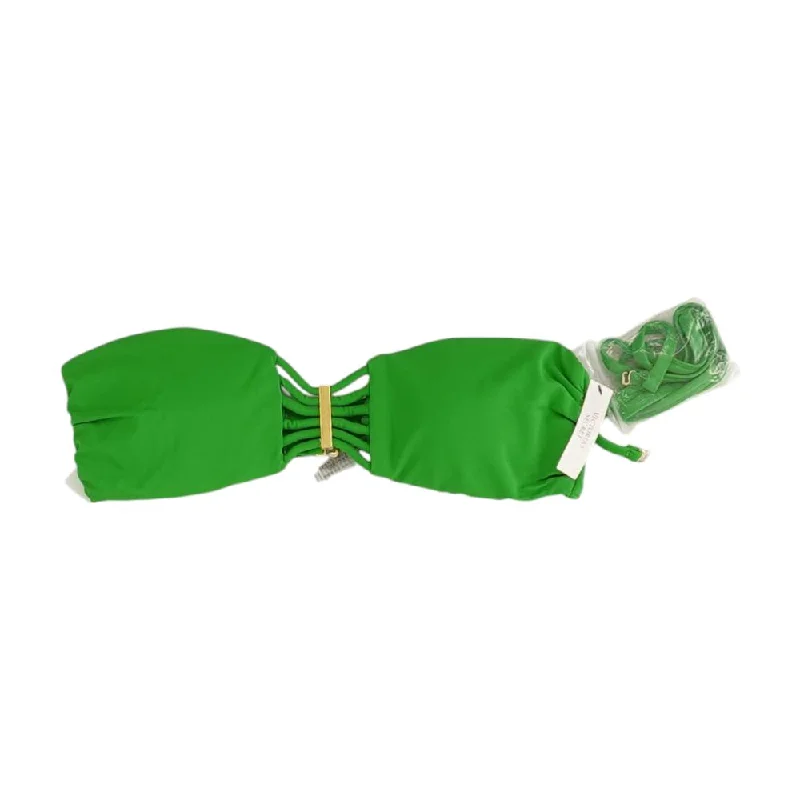 Trendy Clothing Sale Green Solid Swim Top