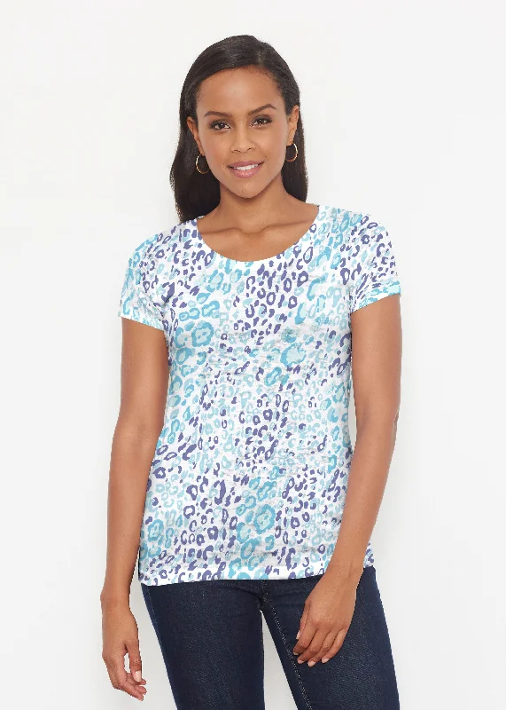 Unleash Your Fashion Cat Blue (7755) ~ Signature Short Sleeve Scoop Shirt