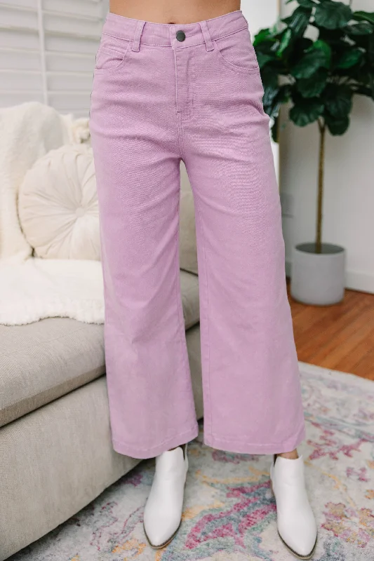 Seasonal Style Discounts Wish For Fun Lavender Purple Crop Jeans