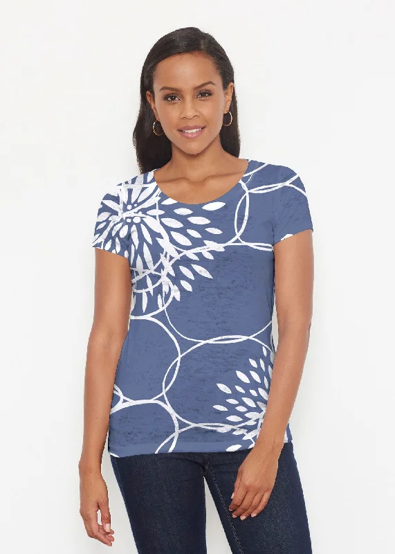 Seasonal Fashion Reflection Navy (11040) ~ Signature Short Sleeve Scoop Shirt