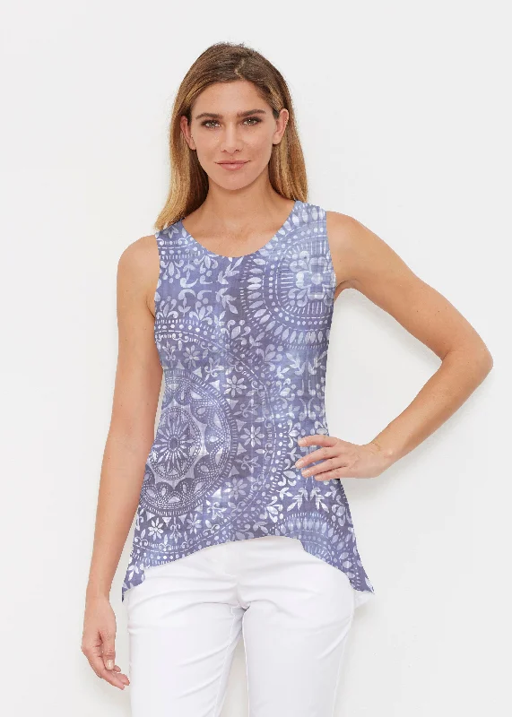 Chic Trend Collection Medallion Flower (13453) ~ Signature High-low Tank