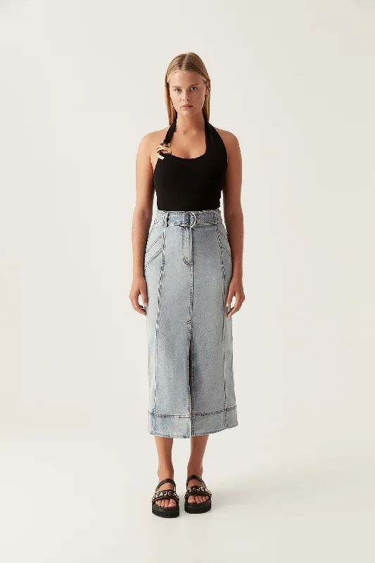 First Order Discount Embrace Denim Midi Skirt