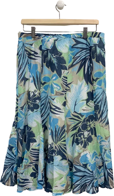 Trendy Aesthetics Marcona Multicolour Floral Midi Skirt UK 18