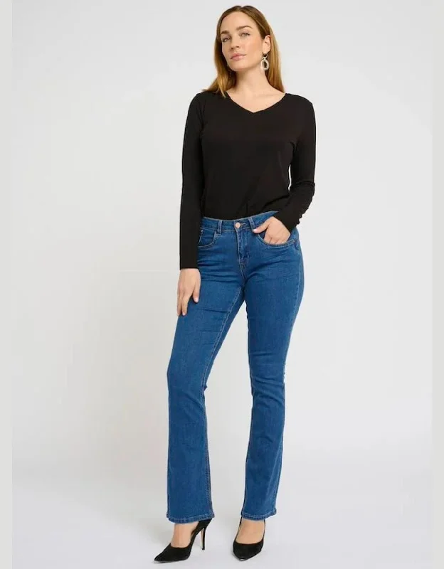 Cutting Edge Fashion Lone Bootcut Jeans - Coco Fit INDIGO BLUE