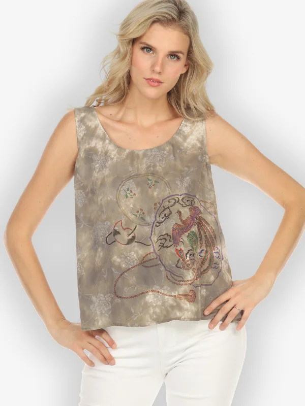 Effortless Style Phoenix Silk Tank