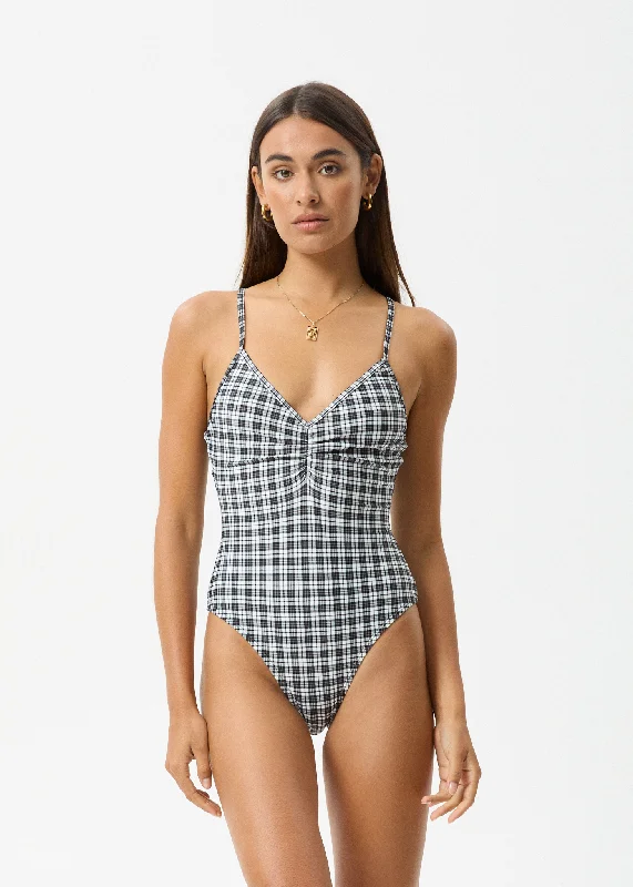 Versatile Wardrobe Essentials AFENDS Womens Asher - Check One Piece - Black Check