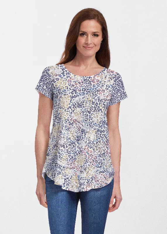 Buy More, Save More Brushed Jaguar Beige (7660) ~ Signature Short Sleeve Scoop Neck Flowy Tunic