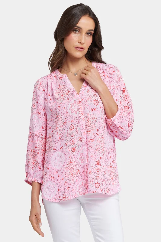 Comfort Meets Fashion Pintuck Blouse - Isla Magica