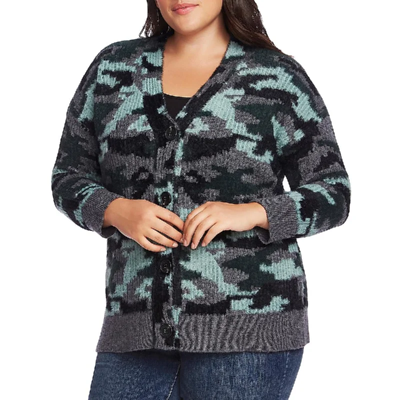 Discounts On Casual Weekend Styles Plus Umbra Forest Womens Camouflage Acrylic Cardigan Sweater