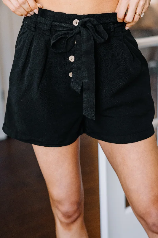 Best Sellers All For You Black Paperbag Shorts