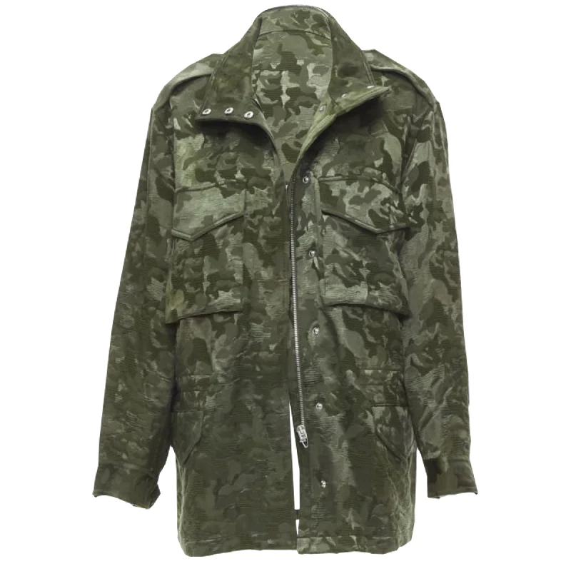 Casual Elegance Alexander Wang Army camouge jacquard military coat