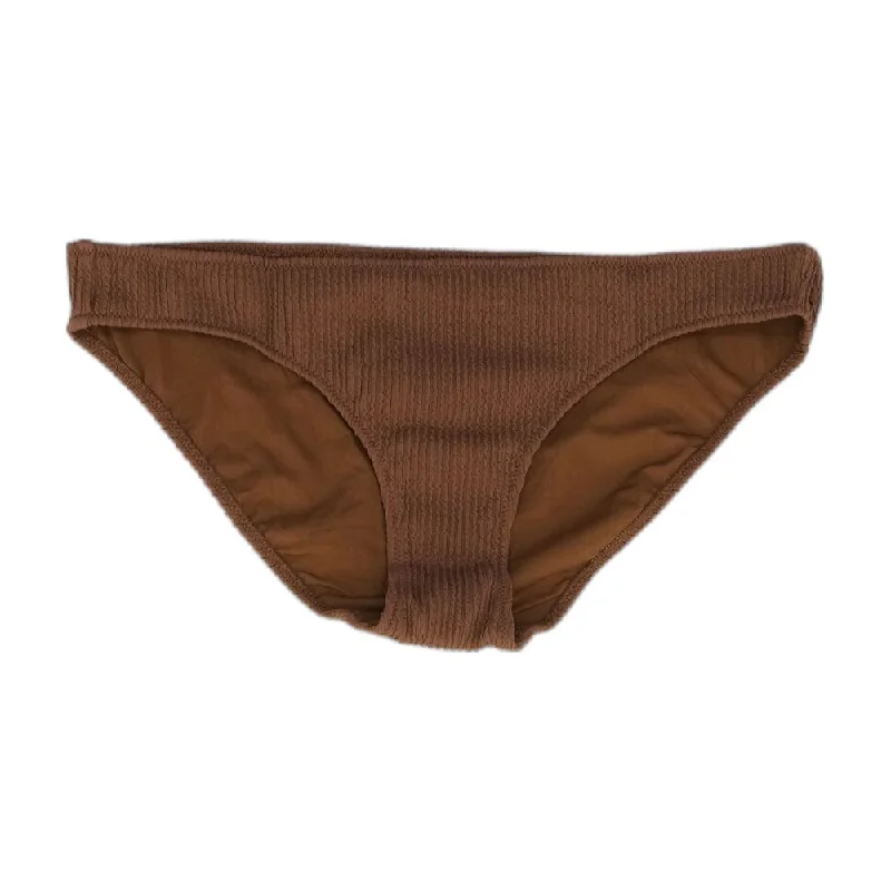 Fashion Forward, Function First Brown Solid Swim Bottom