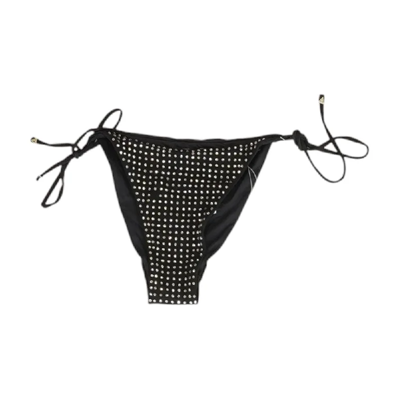 Comfortable Chic Black Solid Swim Bottom