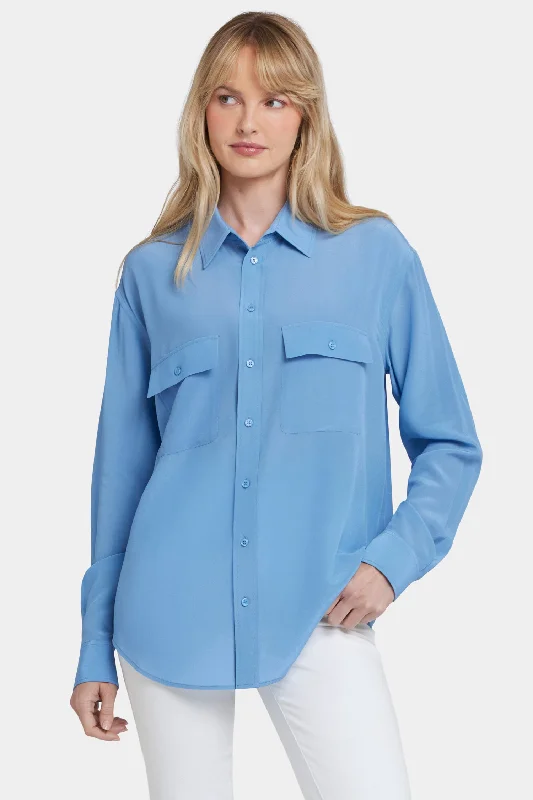 Trendsetting Threads Lauren Silk Blouse - Pacific Coast