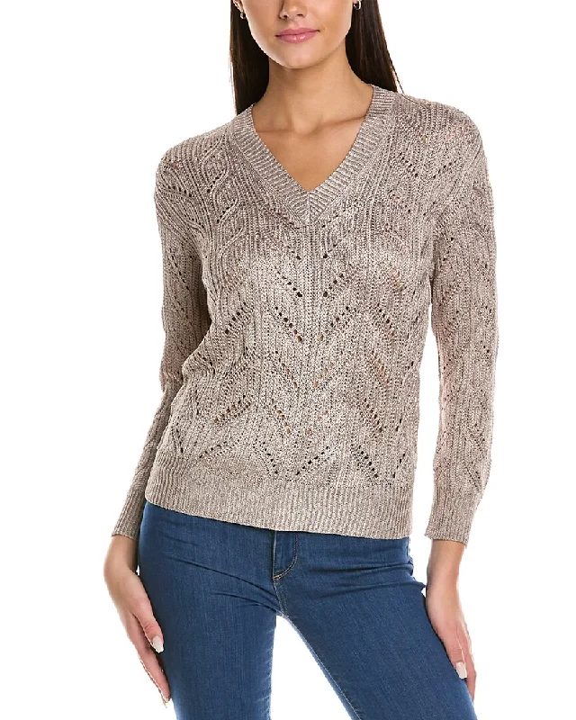 Luxury Style Elie Tahari Pointelle Sweater